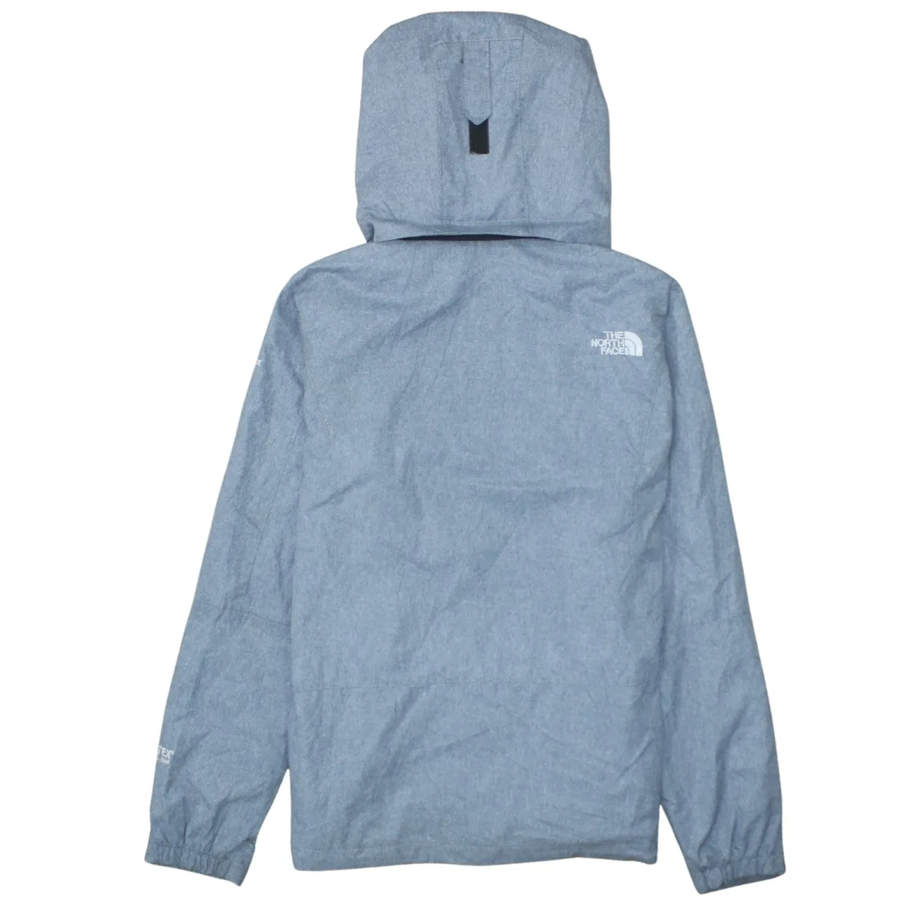 The North Face Light Grey Hooded Jacket Women’s Medium Embroidered Logos Zip Windbreaker Outerwear sold by Vintage Club product image thumbnail 2