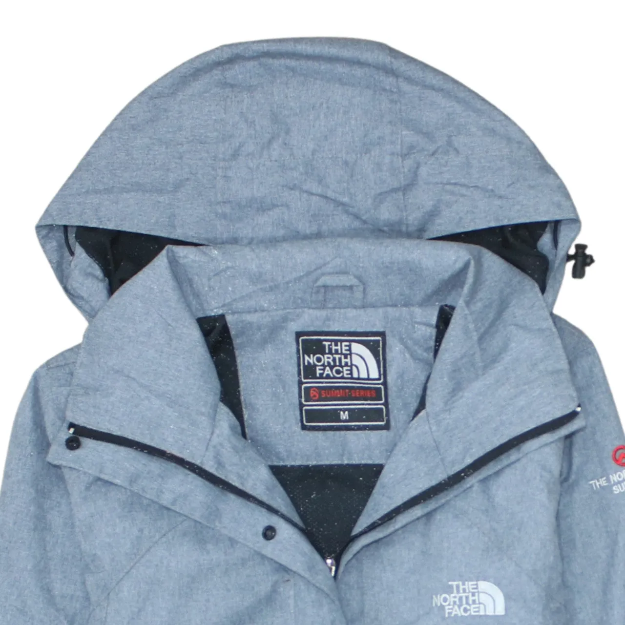 The North Face Light Grey Hooded Jacket Women’s Medium Embroidered Logos Zip Windbreaker Outerwear sold by Vintage Club product image thumbnail 3