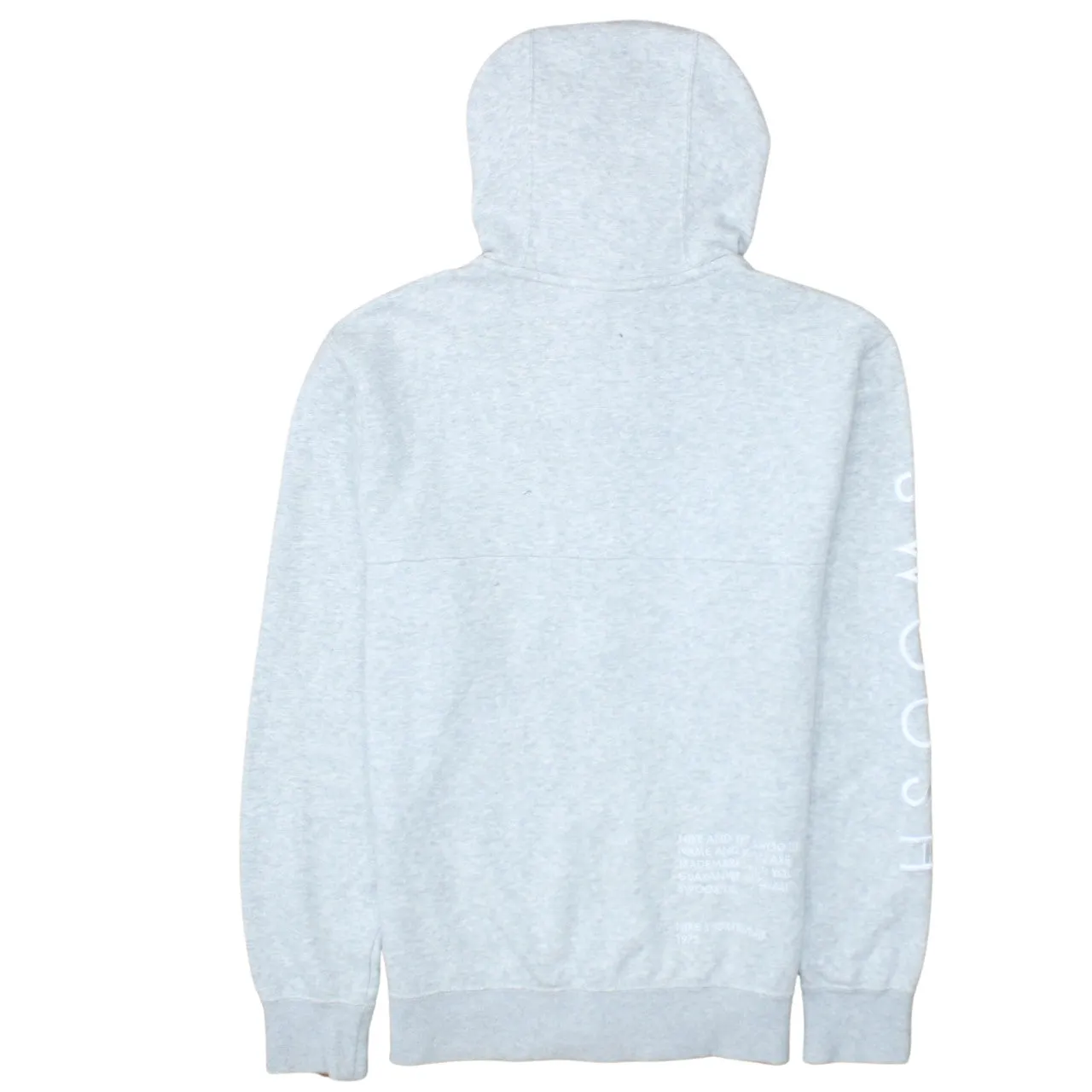 Nike Light Grey Hoodie Men's XSmall Full Zip Double Swoosh Printed Logos Sweatshirt sold by Vintage Club product image thumbnail 2