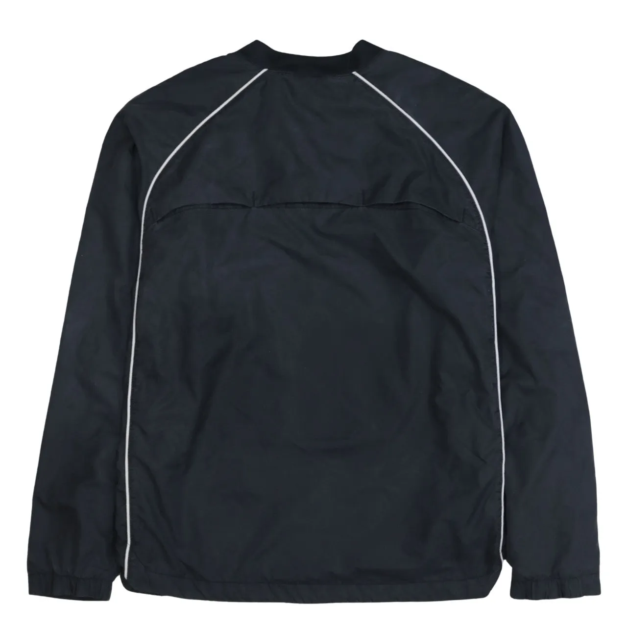 Nike Black Windbreaker Women’s Large Embroidered Swoosh V Neck Pullover Training Top Jacket sold by Vintage Club product image thumbnail 2