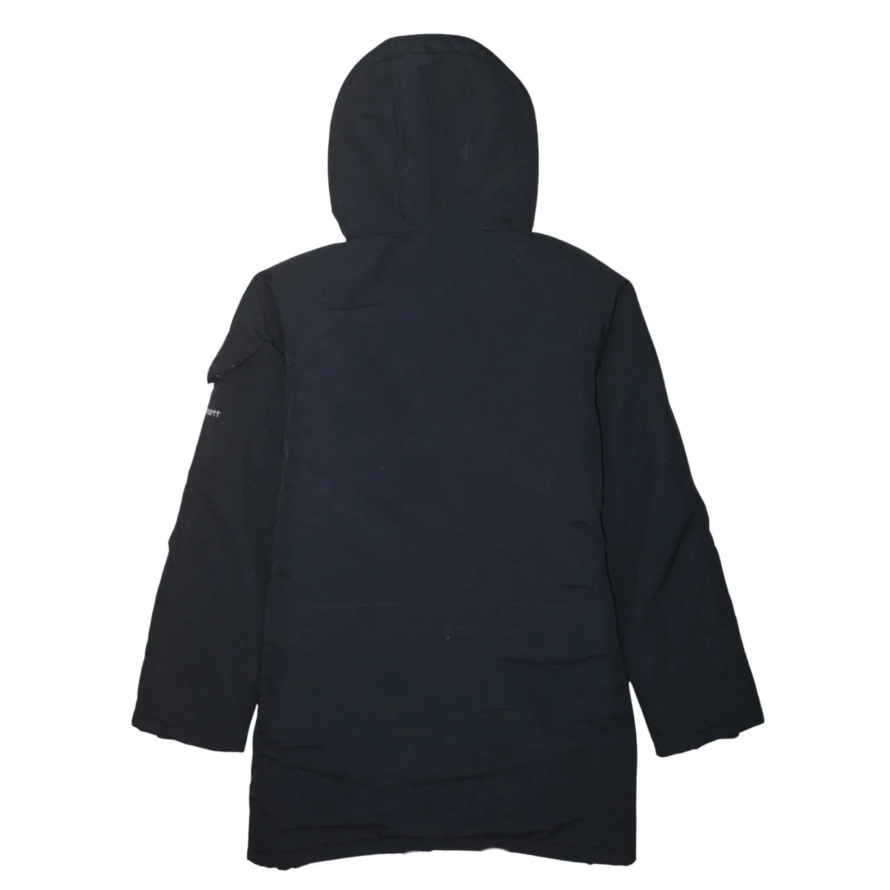 Carhartt Black Parka Men’s Medium Faux Fur Hood Quilted Lining Winter Coat Jacket sold by Vintage Club product image thumbnail 2