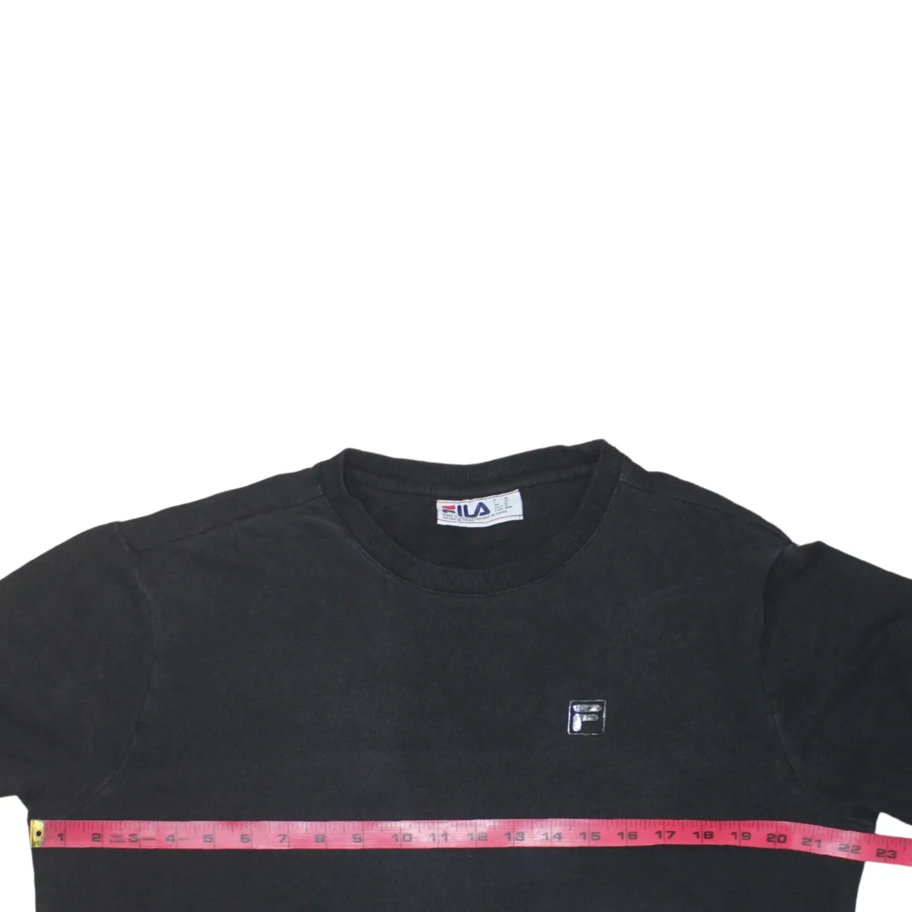 Fila Faded Black Sweatshirt Men's Medium Small Chest Logo Crewneck Pullover Jumper sold by Vintage Club product image thumbnail 5