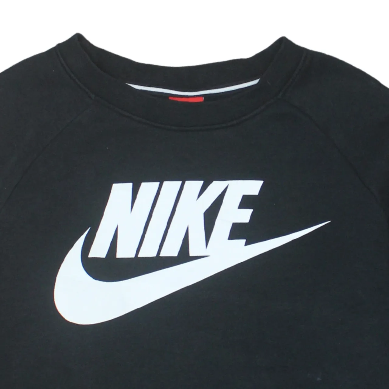 Nike Black Sweatshirt Men's Large Printed Logo Crewneck Pullover Fleece Top sold by Vintage Club product image thumbnail 3
