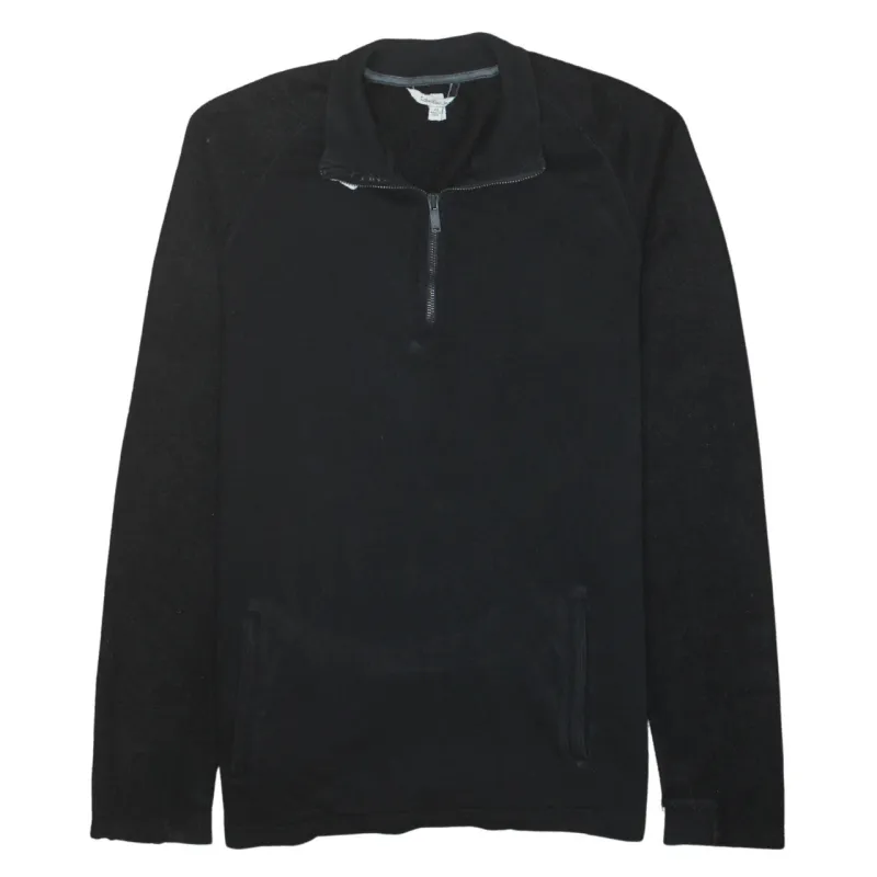 Calvin Klein Black Quarter Zip Sweatshirt Men’s Medium Funnel Neck Zip Pockets Pullover Fleece Top sold by Vintage Club