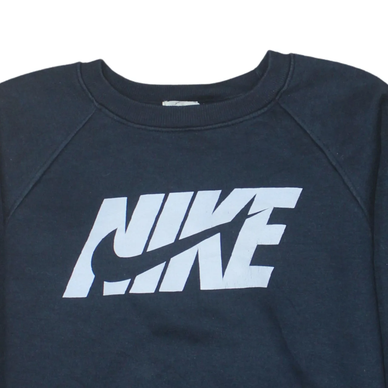 Nike Navy Blue Sweatshirt Men's Medium Printed Logo Front Pouch Crewneck Pullover sold by Vintage Club product image thumbnail 3