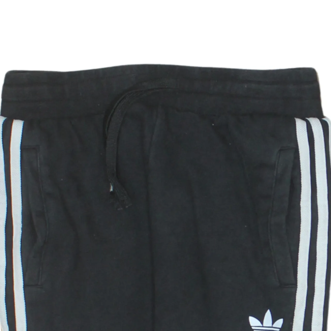 Adidas Black Joggers Men’s Size 24 Trefoil Logo Triple Stripe Cuffed Sweatpants sold by Vintage Club product image thumbnail 3
