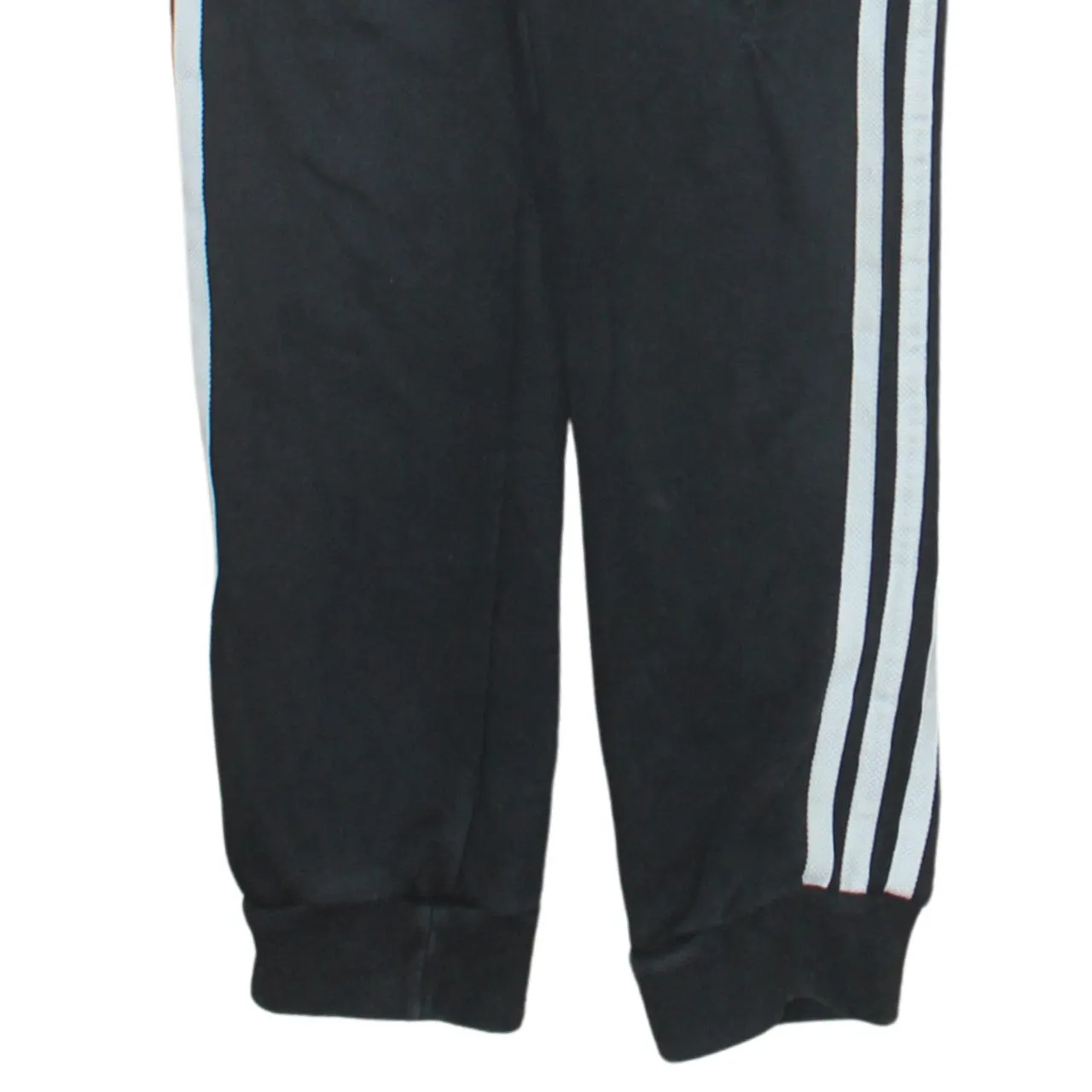 Adidas Black Joggers Men’s Size 24 Trefoil Logo Triple Stripe Cuffed Sweatpants sold by Vintage Club product image thumbnail 4