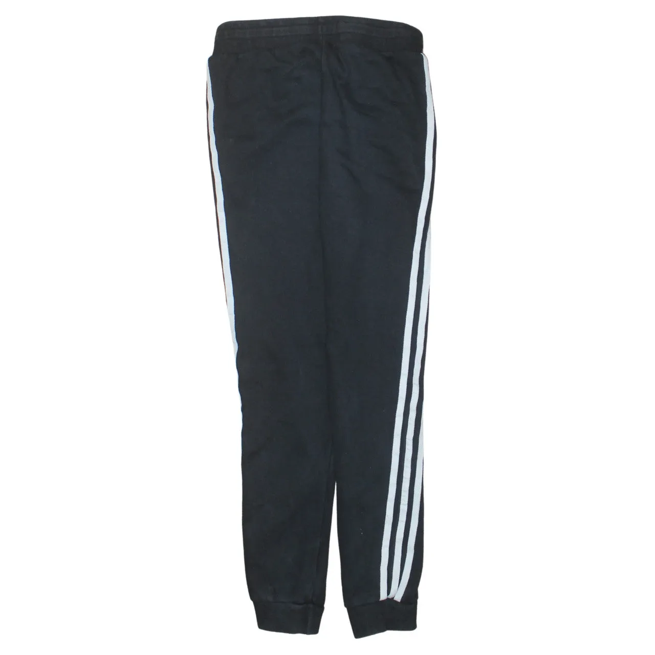 Adidas Black Joggers Men’s Size 24 Trefoil Logo Triple Stripe Cuffed Sweatpants sold by Vintage Club product image thumbnail 2