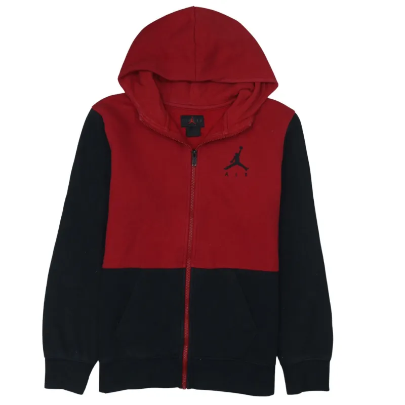 Jordan Red Black Full Zip Hoodie Women’s XLarge Embroidered Jumpman Logo Split Colour Sweatshirt made by Jordan