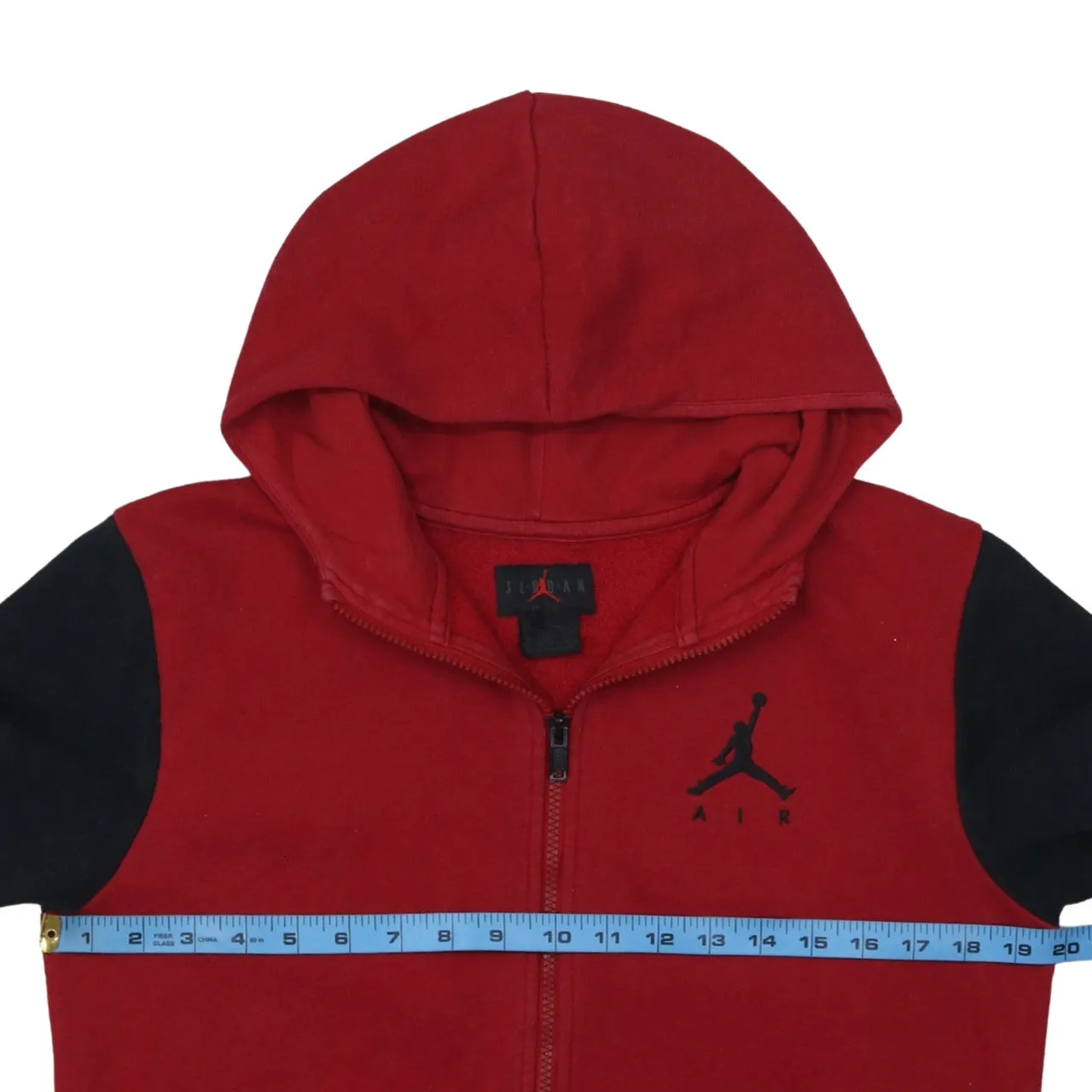 Jordan Red Black Full Zip Hoodie Women’s XLarge Embroidered Jumpman Logo Split Colour Sweatshirt sold by Vintage Club product image thumbnail 5