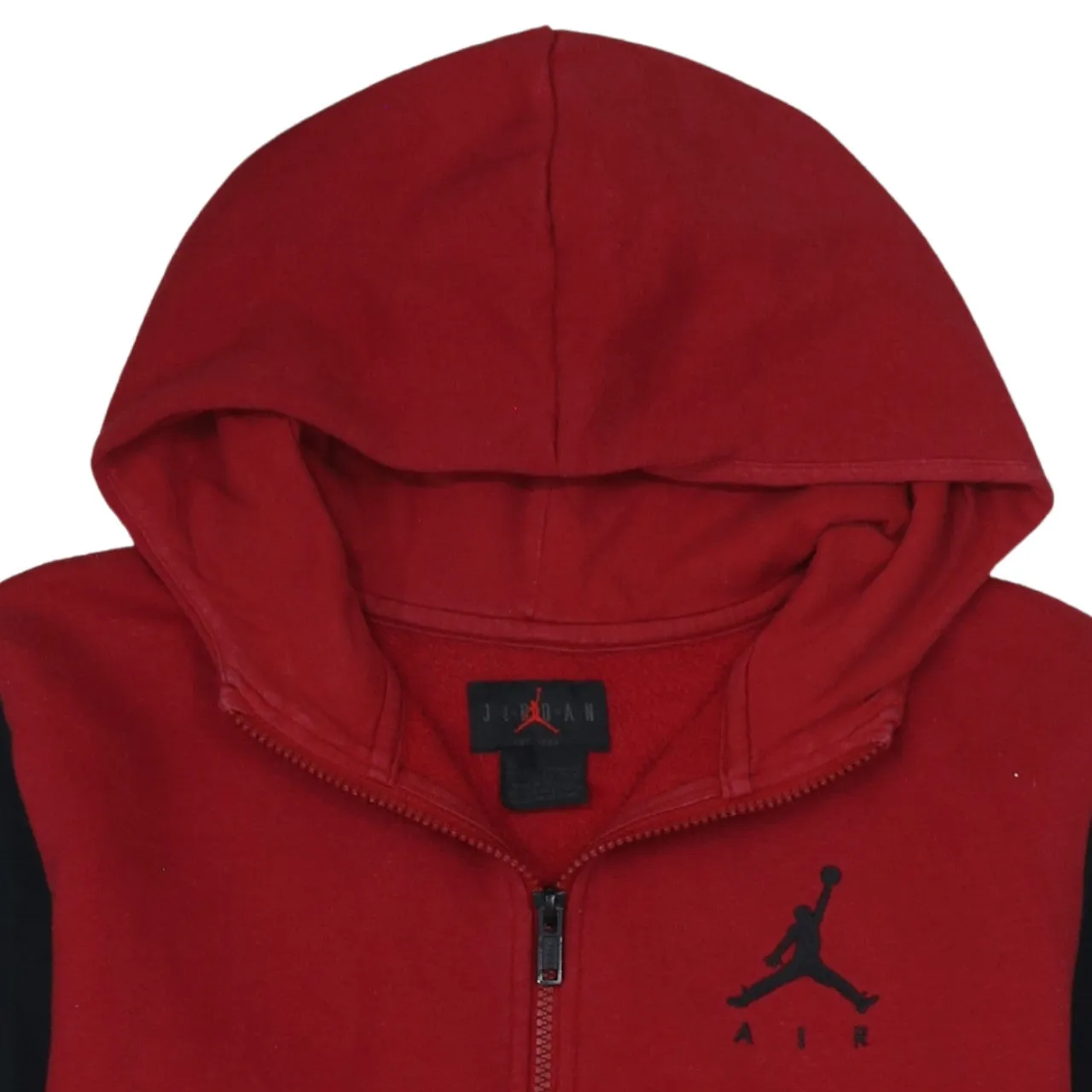 Jordan Red Black Full Zip Hoodie Women’s XLarge Embroidered Jumpman Logo Split Colour Sweatshirt sold by Vintage Club product image thumbnail 3