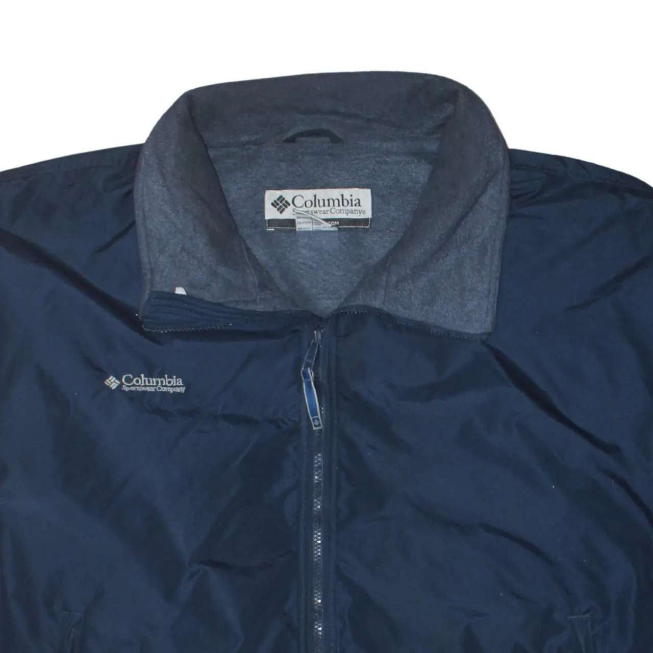 Columbia Navy Blue Windbreaker Jacket Men's XXLarge Embroidered Logo Zip Pockets Outerwear sold by Vintage Club product image thumbnail 3