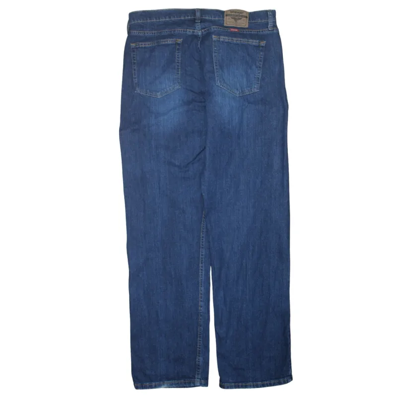 Wrangler Mid Blue Jeans Men's 33 Straight Leg Five Pocket Denim Trousers sold by Vintage Club
