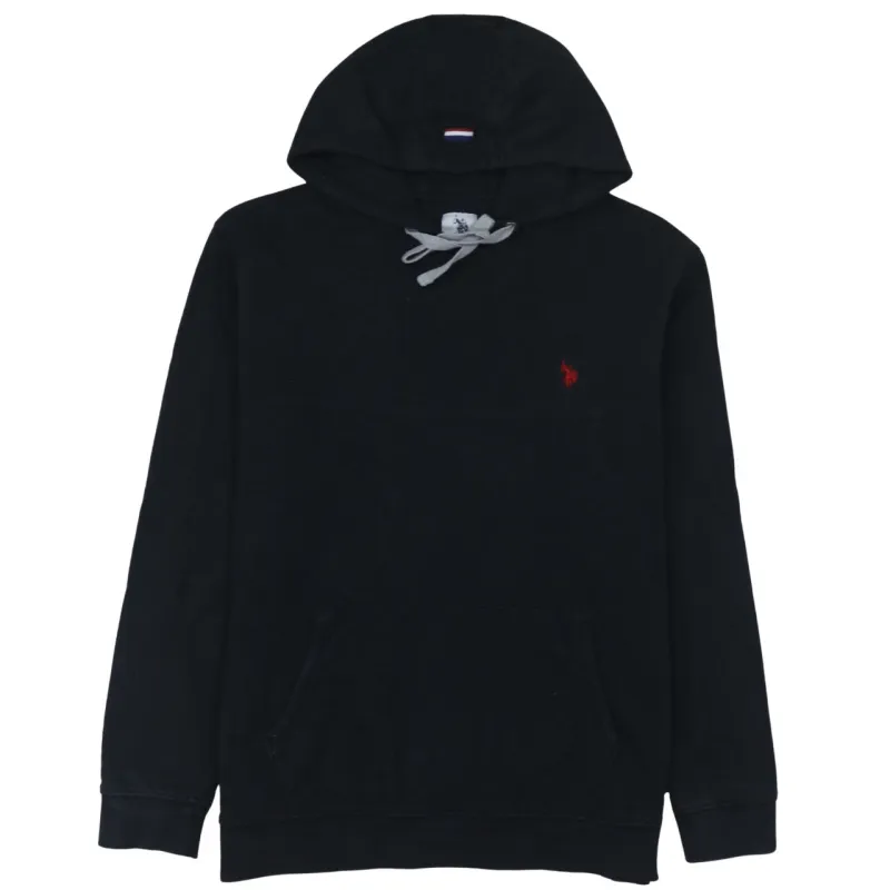 U.S Polo Assn Black Hoodie Women’s 3XL Embroidered Chest Logo Drawstring Hood Pocket Sweatshirt sold by Vintage Club