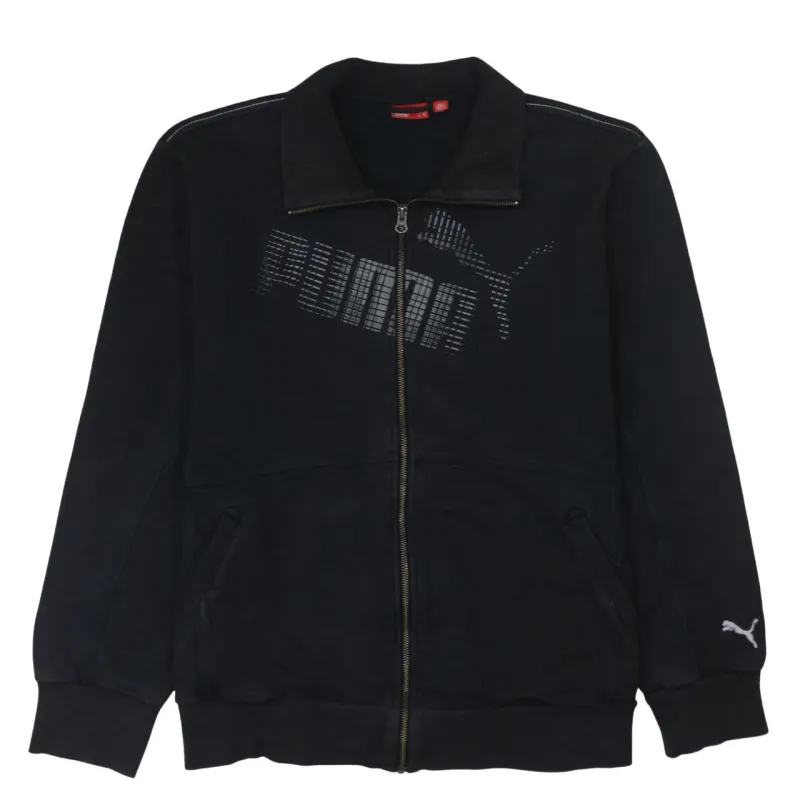 Puma Black Full Zip Sweatshirt Women's XLarge Printed Logo Track Top Jacket sold by Vintage Club