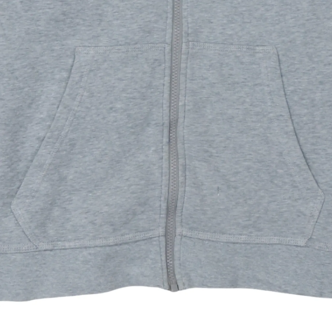 Nike Light Grey Full Zip Hoodie Women's Large Embroidered Swoosh Split Pockets Sweatshirt sold by Vintage Club product image thumbnail 4