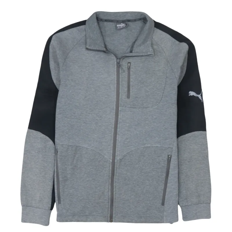 Puma Grey Full Zip Jacket Women’s XLarge Embroidered Sleeve Logo Zip Pockets Track Top sold by Vintage Club
