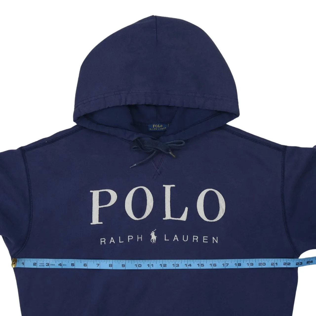 Polo Ralph Lauren Navy Blue Hoodie Men's XSmall Printed Logo Front Pocket Pullover Sweatshirt sold by Vintage Club product image thumbnail 5