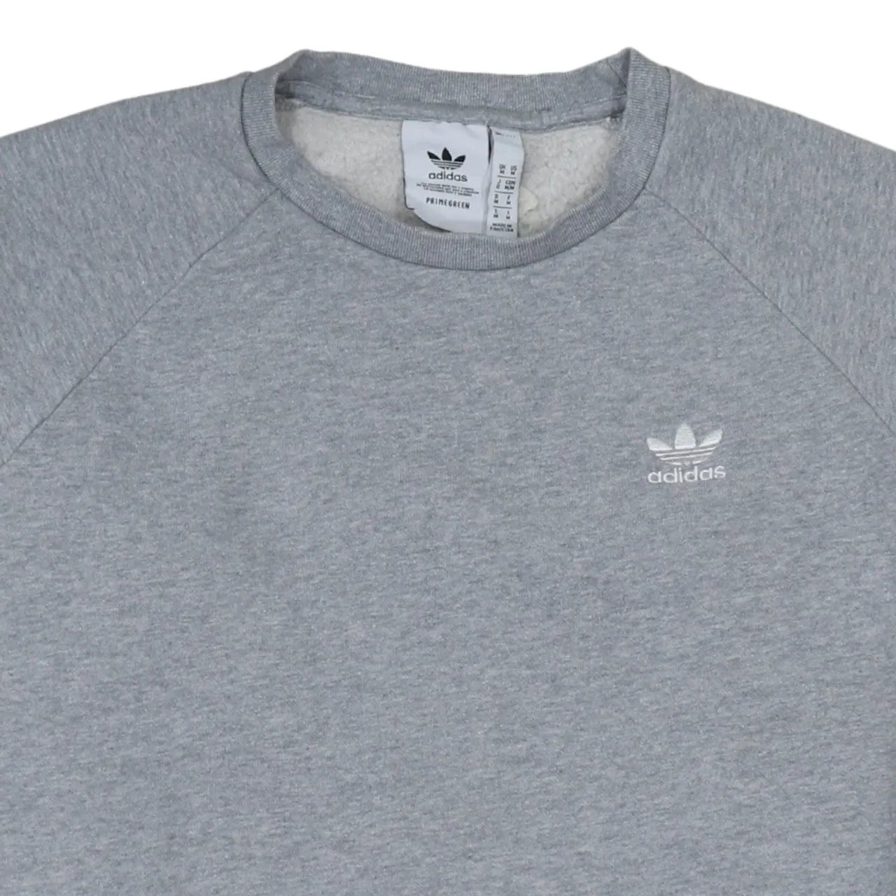 Adidas Grey Sweatshirt Men's Medium Embroidered Trefoil Logo Raglan Crewneck Pullover Jumper sold by Vintage Club product image thumbnail 3