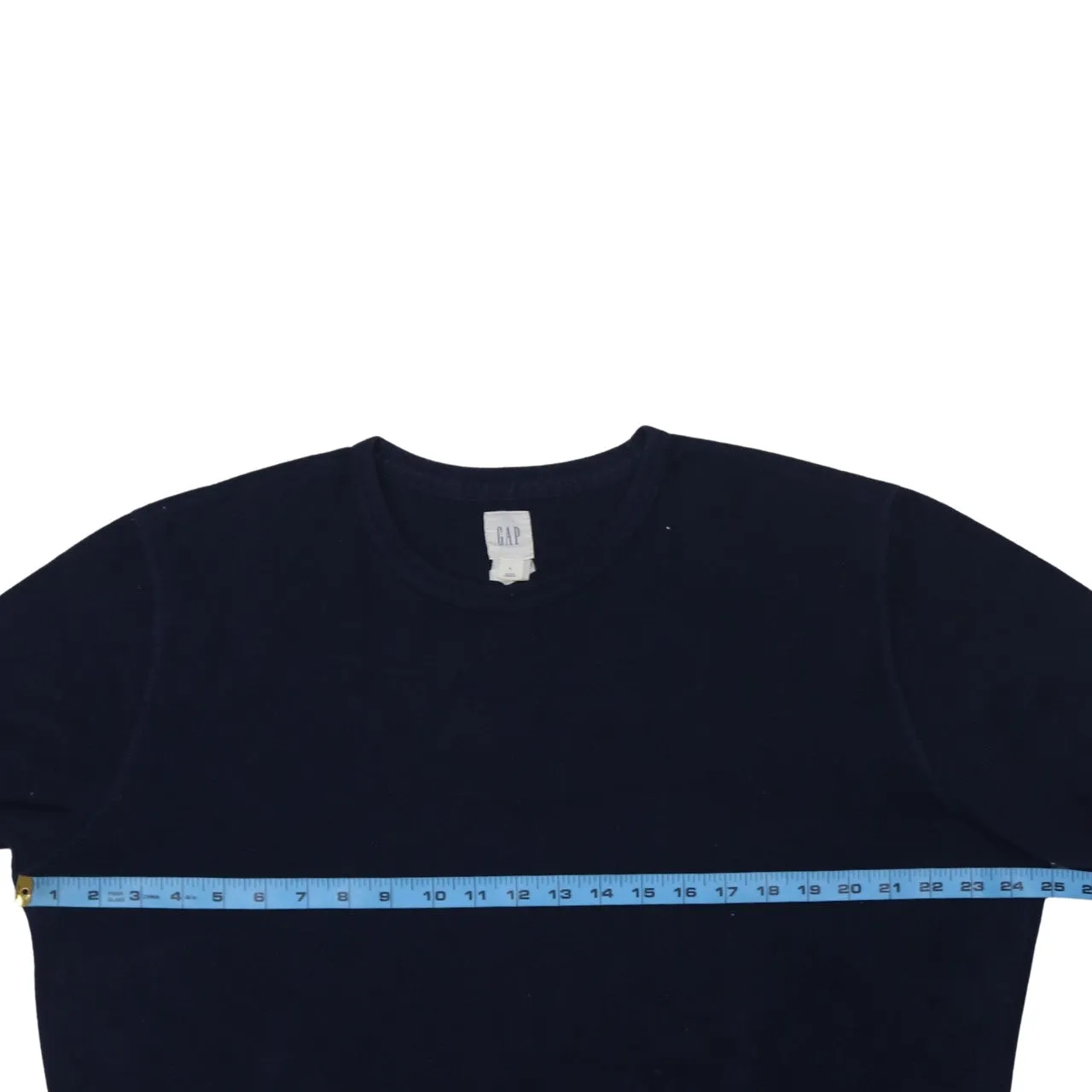 Gap Navy Blue Sweatshirt Men's Large Plain Crewneck Ribbed Cuffs Pullover Top sold by Vintage Club product image thumbnail 5