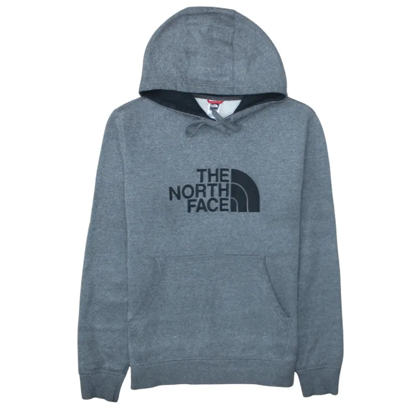 The North Face Grey Hoodie Men's Large Embroidered Chest Logo Front Pocket Pullover Sweatshirt sold by Vintage Club