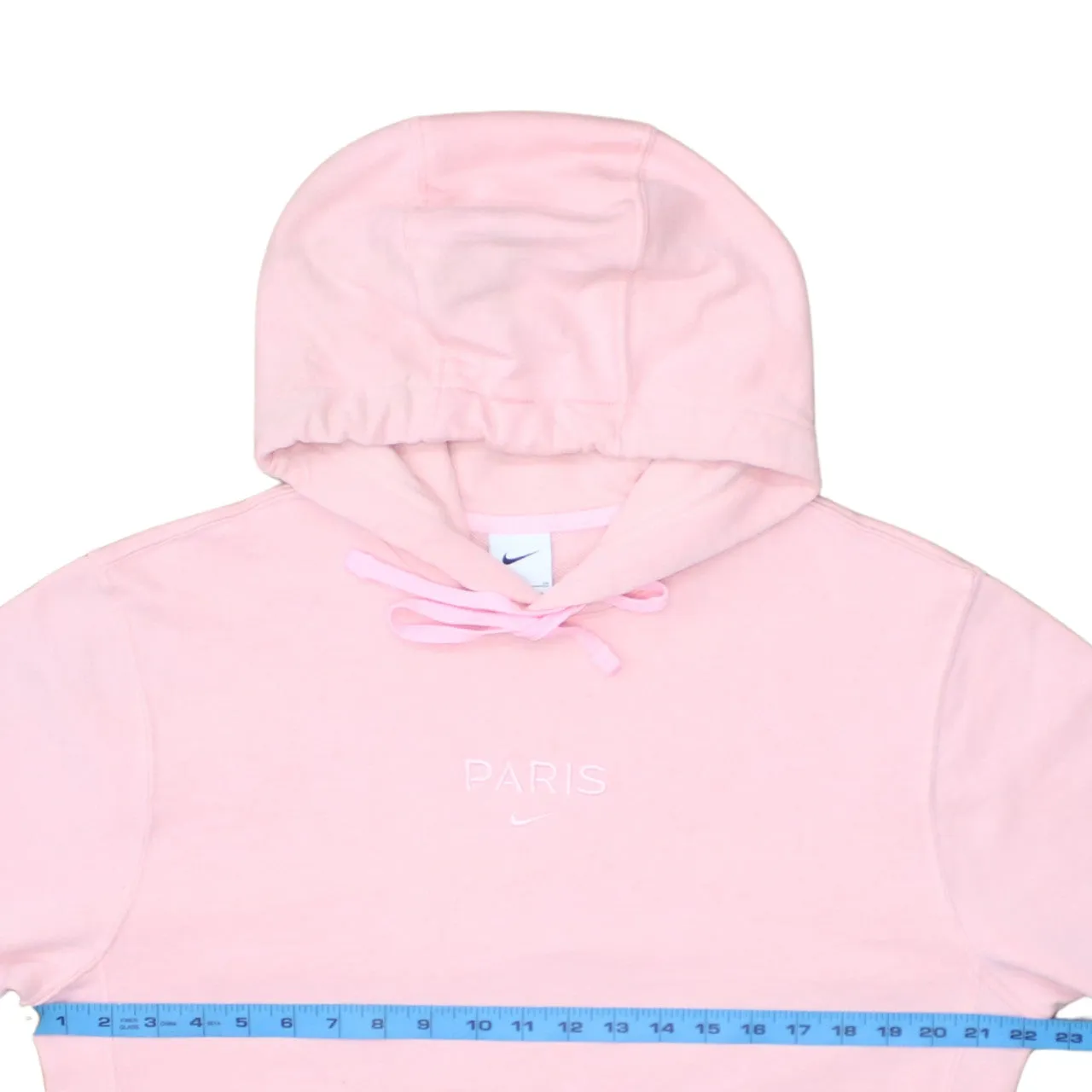 Nike Light Pink Hoodie Men's Small Embroidered Paris Swoosh Front Pocket Pullover Sweatshirt sold by Vintage Club product image thumbnail 5