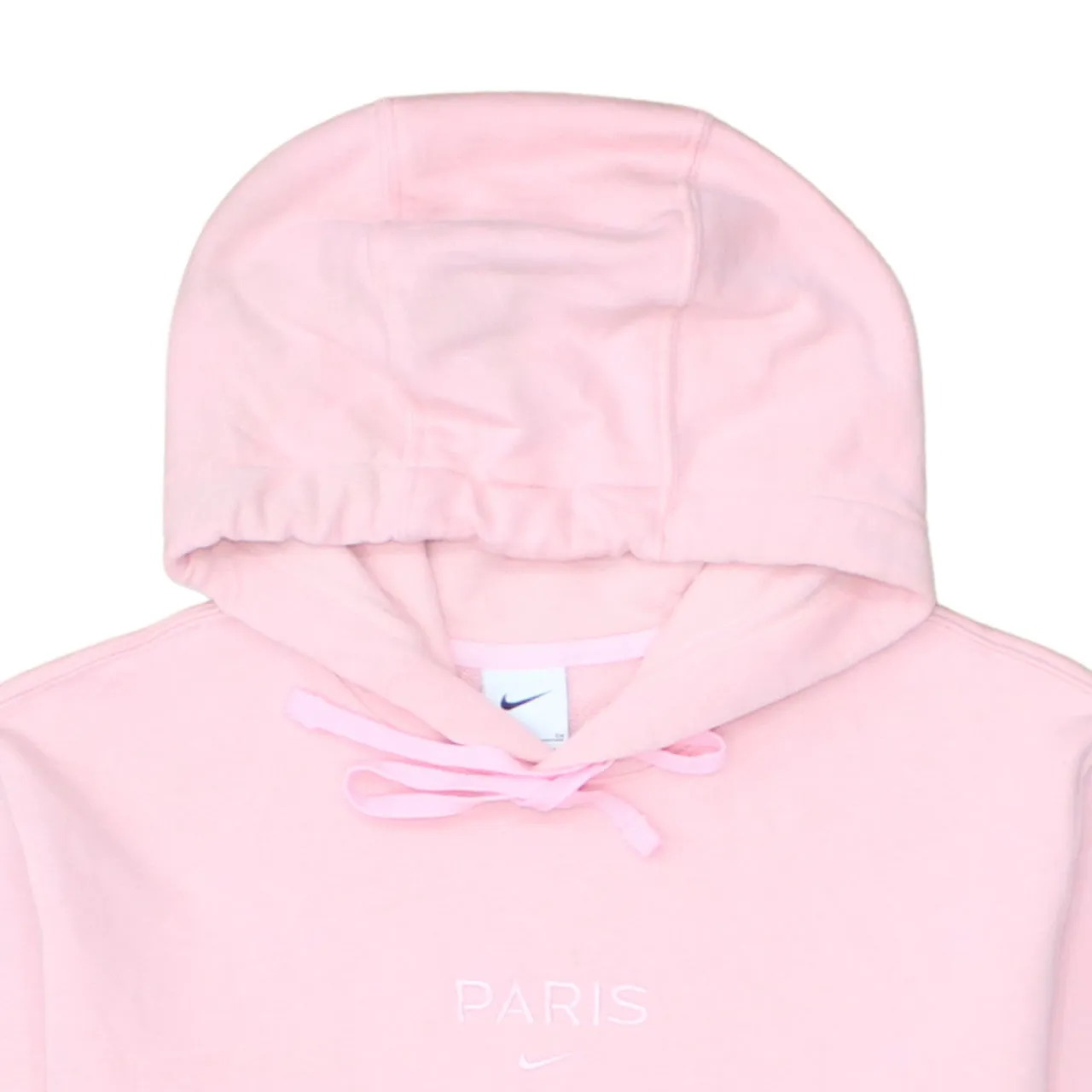 Nike Light Pink Hoodie Men's Small Embroidered Paris Swoosh Front Pocket Pullover Sweatshirt sold by Vintage Club product image thumbnail 3