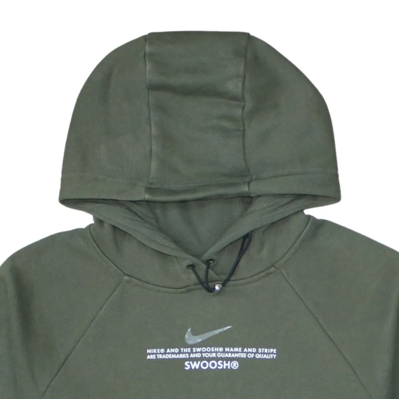 Nike Olive Green Hoodie Men’s Medium Printed Chest Logo Front Pockets Pullover Sweatshirt sold by Vintage Club product image thumbnail 3