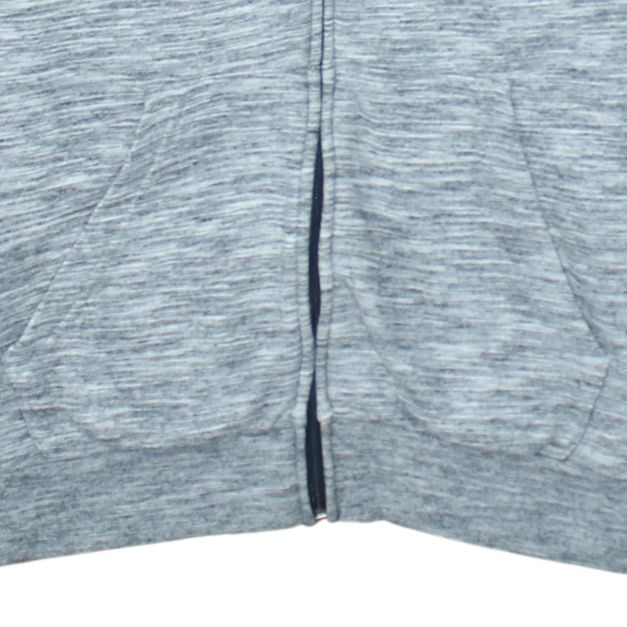 Adidas Grey Marl Hoodie Women's Medium Full Zip Three Stripe Sleeves Printed Trefoil Sweatshirt sold by Vintage Club product image thumbnail 4