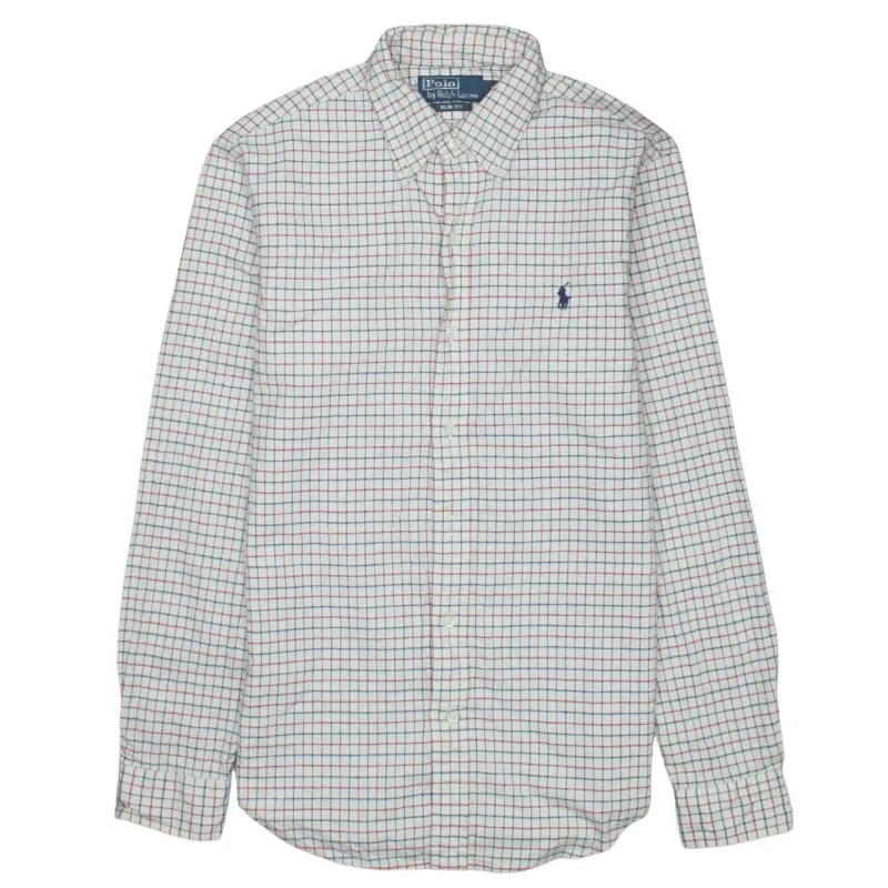 Polo Ralph Lauren Cream Check Shirt Men's Small Embroidered Pony Logo Button Down made by Polo by Ralph Lauren