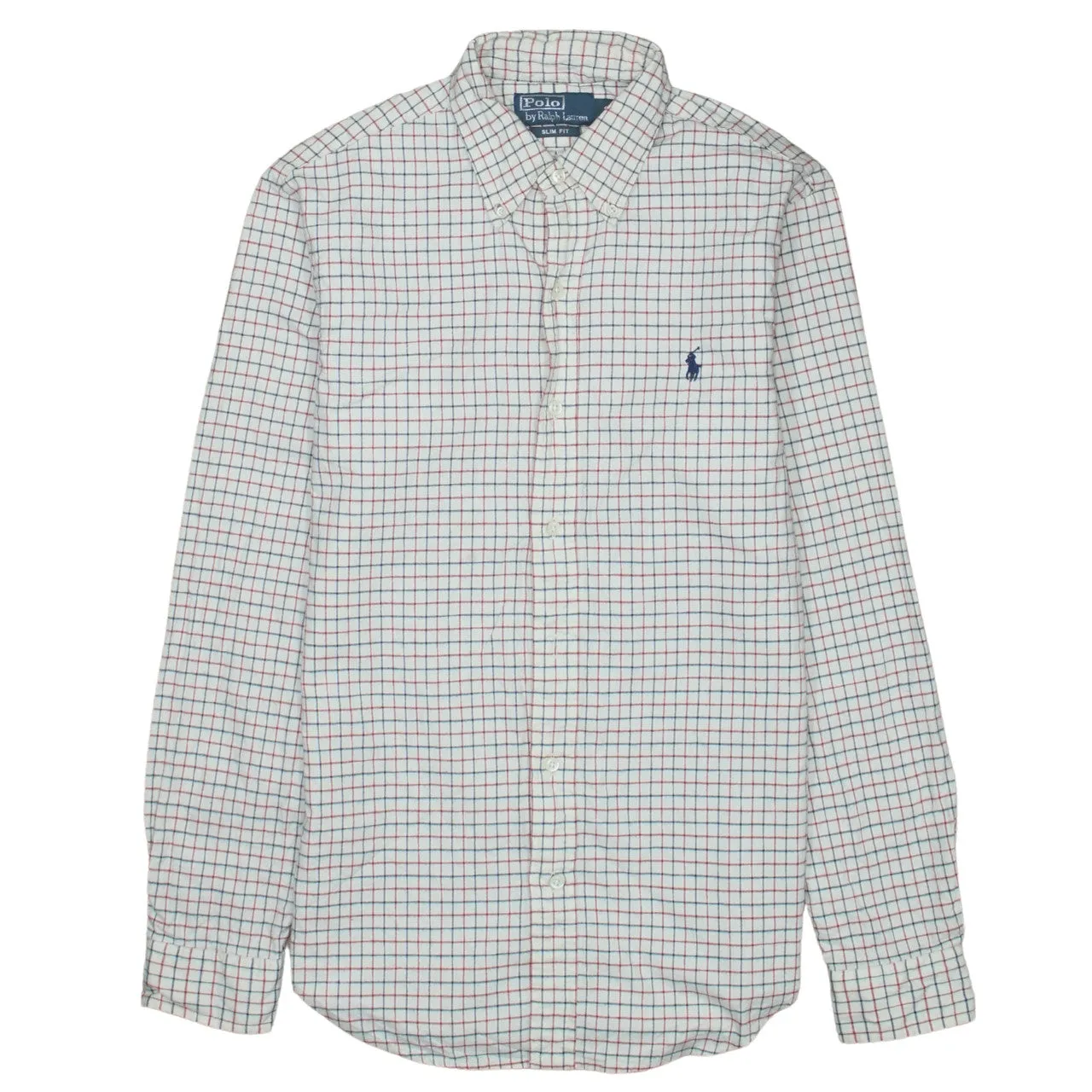 Polo Ralph Lauren Cream Check Shirt Men's Small Embroidered Pony Logo Button Down sold by Vintage Club