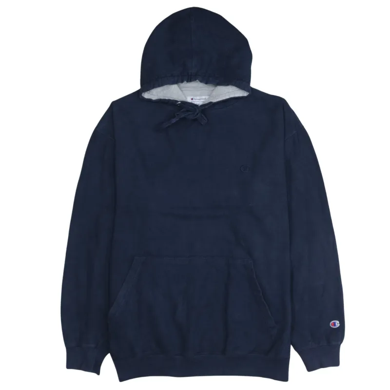 Champion Navy Blue Hoodie Men's XXLarge Embroidered C Logo Front Pocket Pullover Sweatshirt sold by Vintage Club
