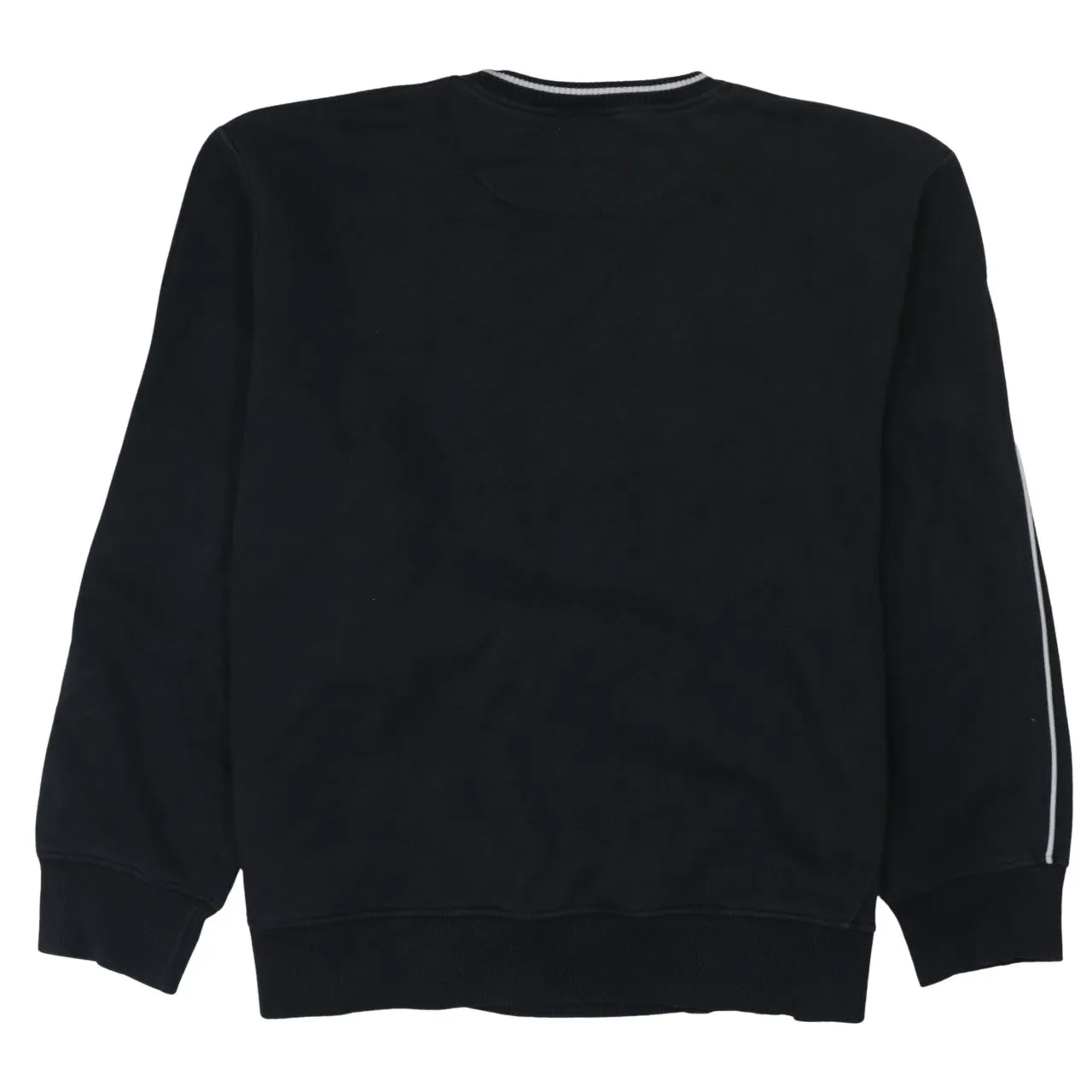 Nike Black Sweatshirt Men's XLarge Printed Swoosh Logo Stripe Sleeves Crewneck Pullover sold by Vintage Club product image thumbnail 2