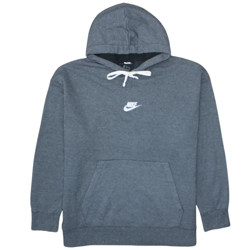 Nike Dark Grey Hoodie Men's XXLarge Embroidered Swoosh Logo Front Pocket Pullover Sweatshirt sold by Vintage Club