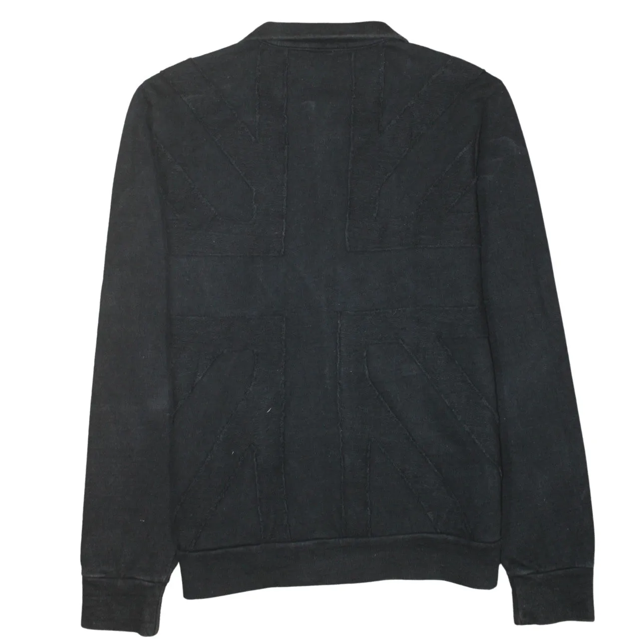 HUGO BOSS Black Full Zip Sweatshirt Men’s Large Union Jack Back Panel Pockets Jacket sold by Vintage Club product image thumbnail 2