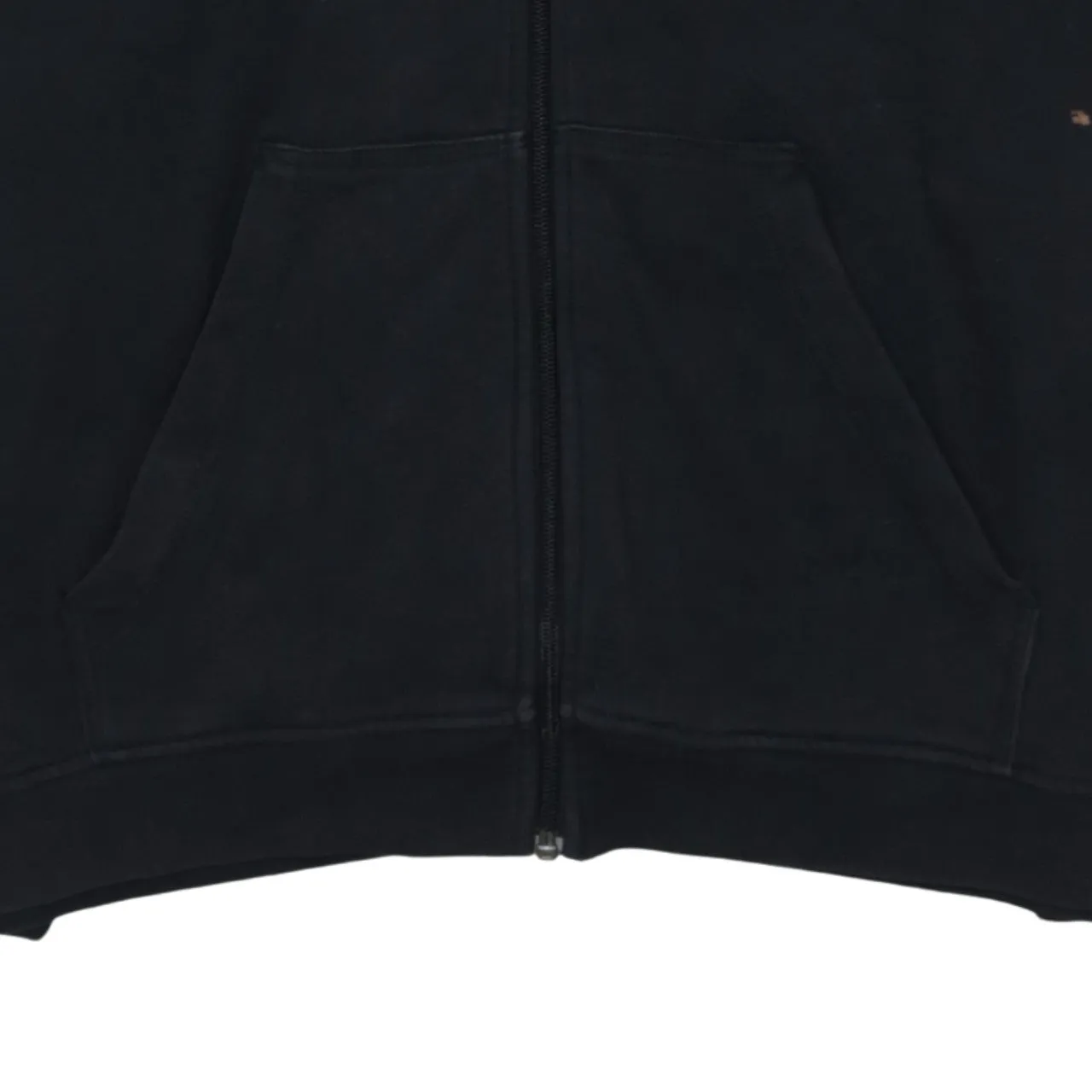 Adidas Black Grey Hoodie Men's Medium Full Zip Embroidered Logo Split Sleeve Sweatshirt sold by Vintage Club product image thumbnail 4