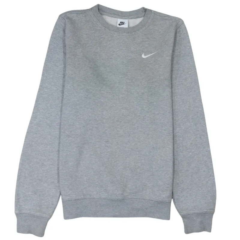 Nike Grey Sweatshirt Men's XSmall Embroidered Swoosh Logo Crewneck Pullover Fleece Top sold by Vintage Club
