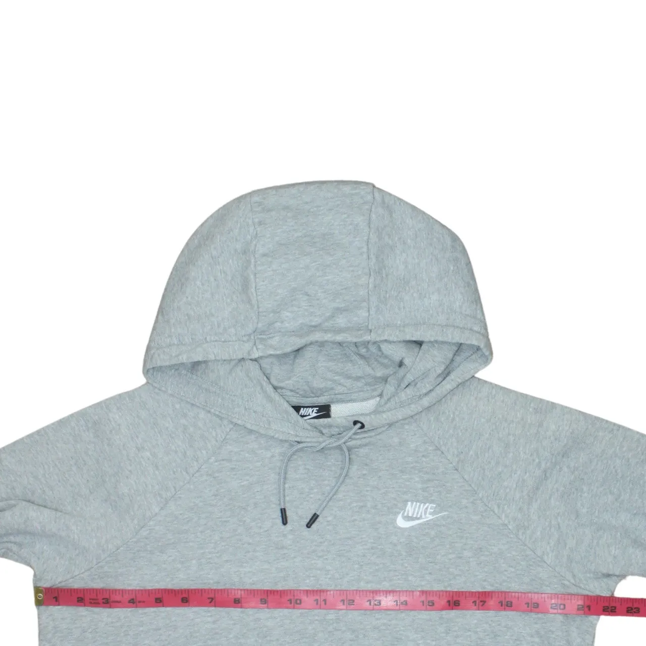 Nike Grey Hoodie Men's Medium Embroidered Swoosh Logo Drawstring Pullover Sweatshirt sold by Vintage Club product image thumbnail 5