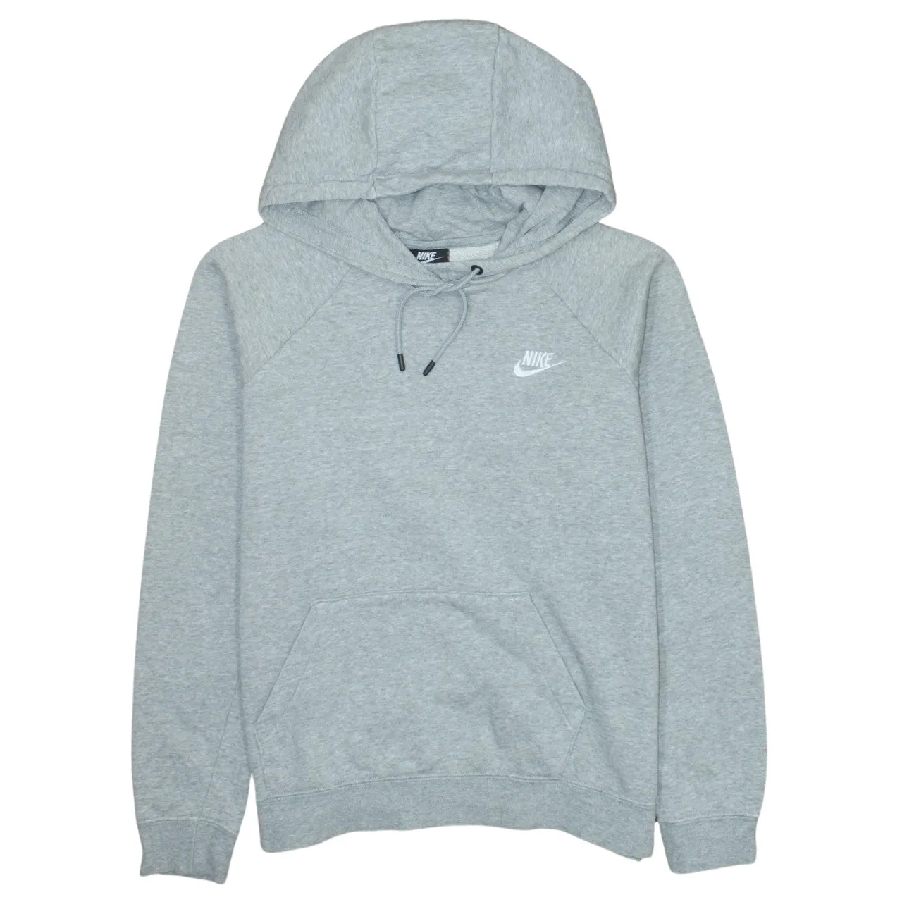 Nike Grey Hoodie Men's Medium Embroidered Swoosh Logo Drawstring Pullover Sweatshirt sold by Vintage Club