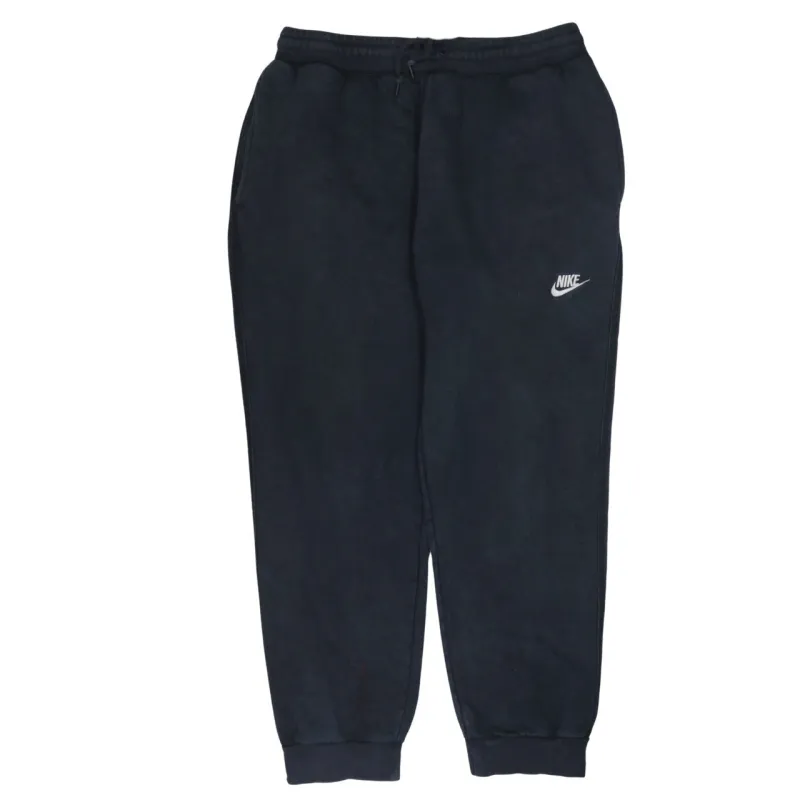 Nike Black Joggers Sweatpants Men's XLarge Embroidered Swoosh Cuffed Hem Drawstring Waist sold by Vintage Club
