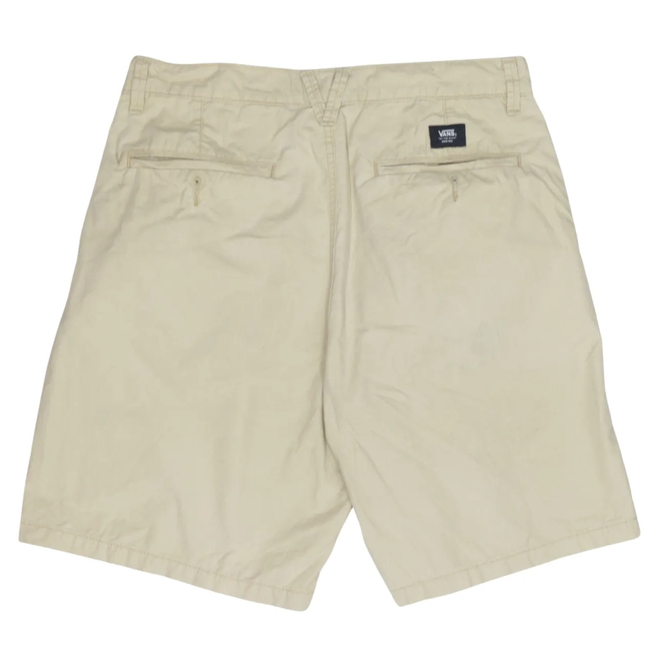 Vans Beige Cream Shorts Men's 31 Pleated Front Cotton Chino Style Casual sold by Vintage Club