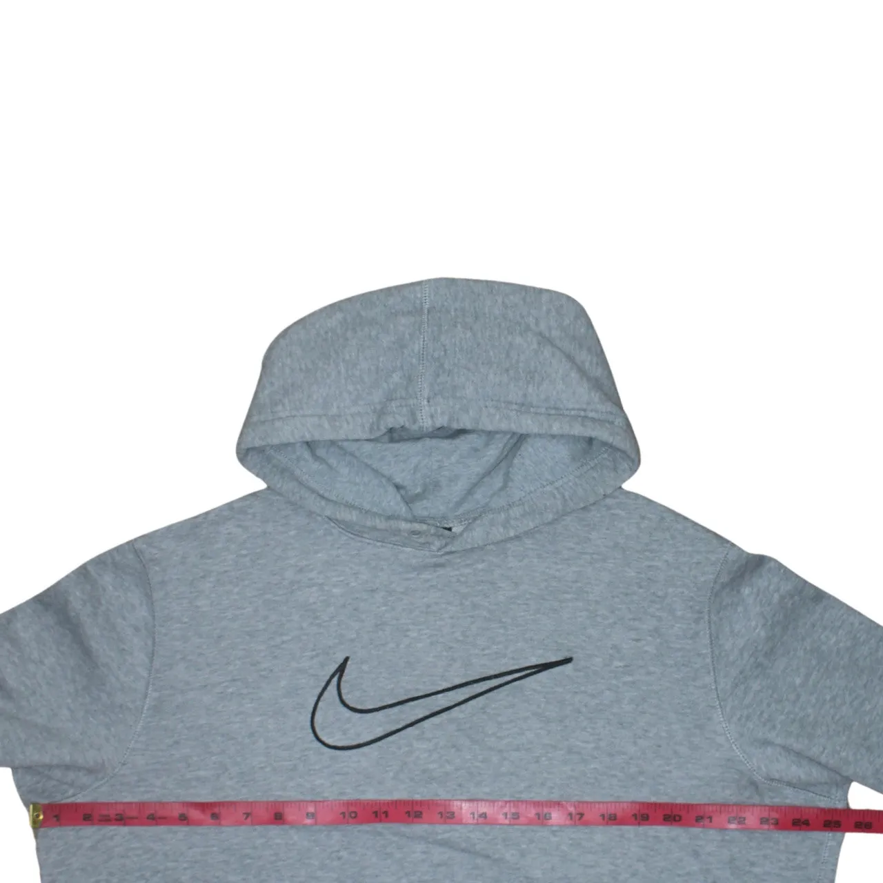Nike Grey Hoodie Men’s Large Printed Swoosh Logo Front Pouch Pullover Sweatshirt sold by Vintage Club product image thumbnail 5