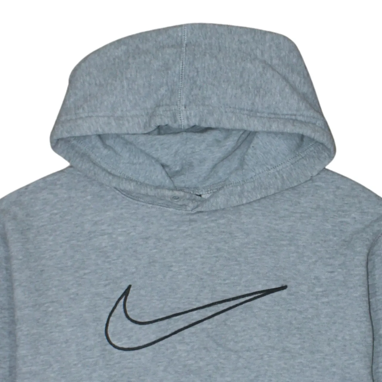 Nike Grey Hoodie Men’s Large Printed Swoosh Logo Front Pouch Pullover Sweatshirt sold by Vintage Club product image thumbnail 3