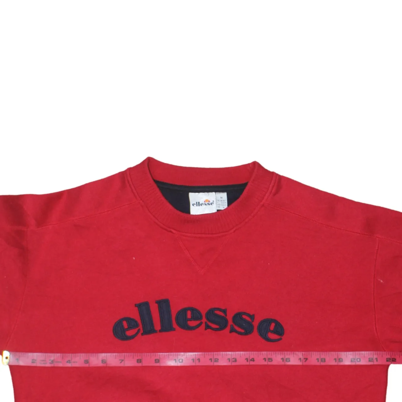 Ellesse Burgundy Red Sweatshirt Men's Medium Embroidered Logo Crewneck Pullover Fleece Top sold by Vintage Club product image thumbnail 5