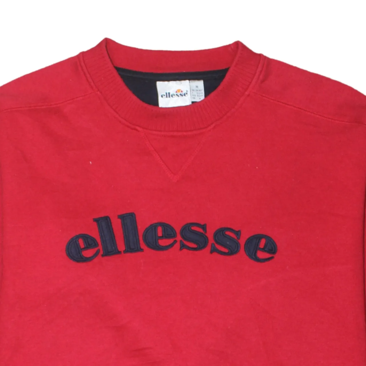 Ellesse Burgundy Red Sweatshirt Men's Medium Embroidered Logo Crewneck Pullover Fleece Top sold by Vintage Club product image thumbnail 3