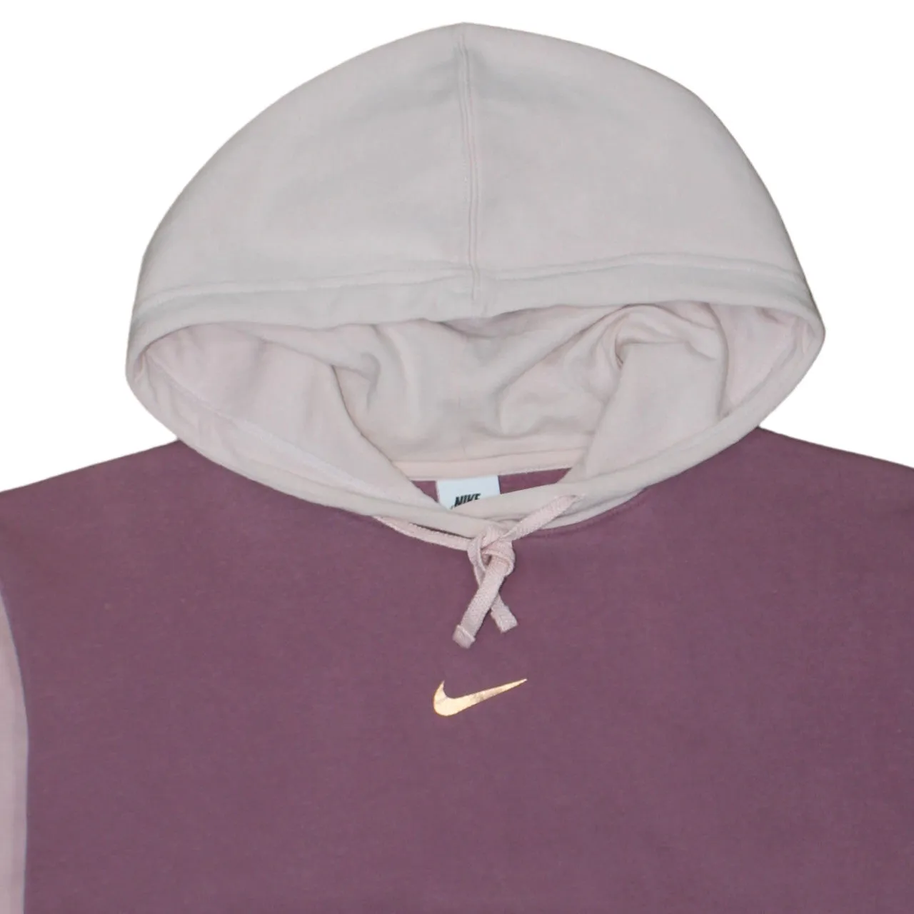 Nike Pink Purple Colourblock Hoodie Men's Large Embroidered Swoosh Front Pocket Sweatshirt sold by Vintage Club product image thumbnail 3