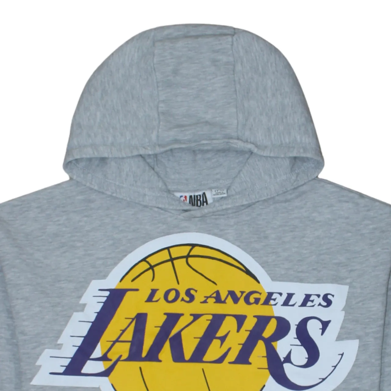 NBA Grey Hoodie Women's Small Los Angeles Lakers Printed Logo Front Pocket Sweatshirt sold by Vintage Club product image thumbnail 3