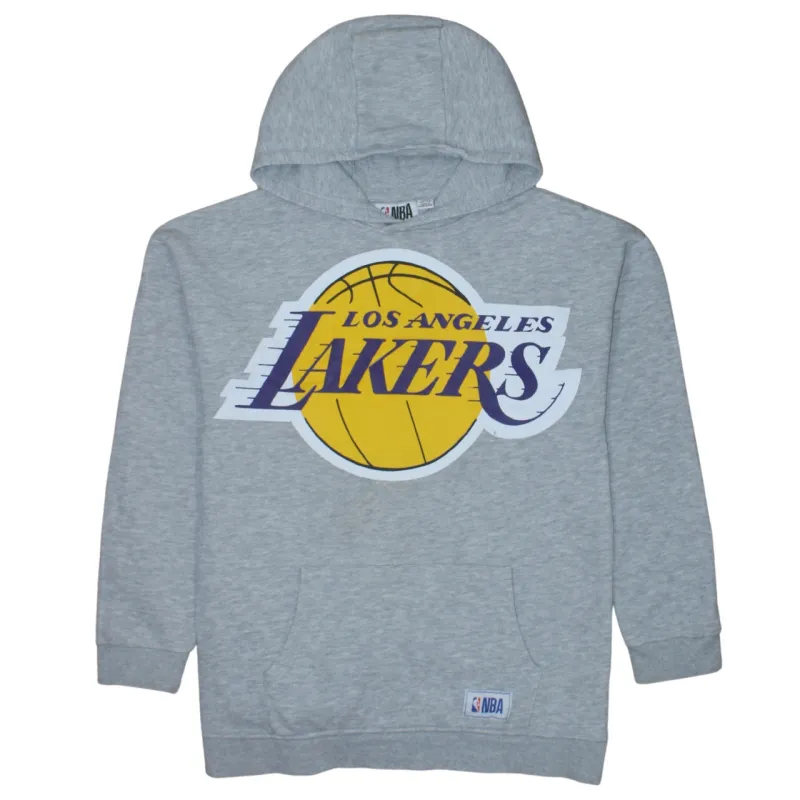 NBA Grey Hoodie Women's Small Los Angeles Lakers Printed Logo Front Pocket Sweatshirt sold by Vintage Club