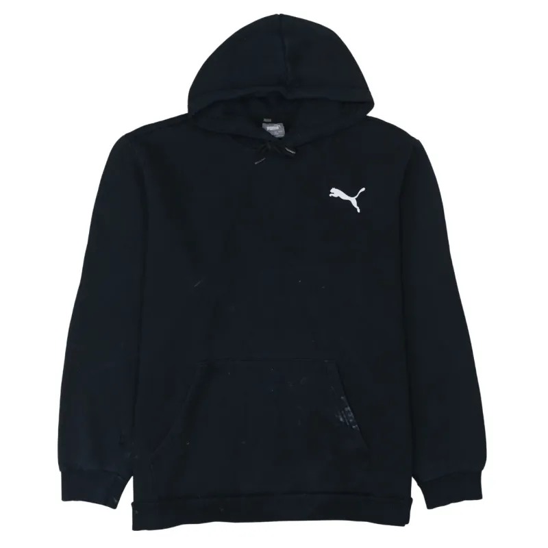 Puma Black Hoodie Women’s XXLarge Embroidered Chest Logo Front Pocket Pullover Sweatshirt sold by Vintage Club