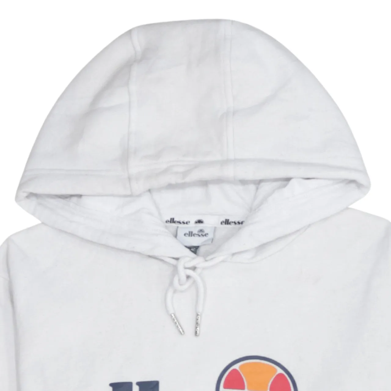 Ellesse White Hoodie Women’s Large Printed Logo Front Pocket Pullover Sweatshirt sold by Vintage Club product image thumbnail 3